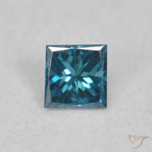 0.05ct Natural Azul Diamante, Quadrado, VVS-VS
