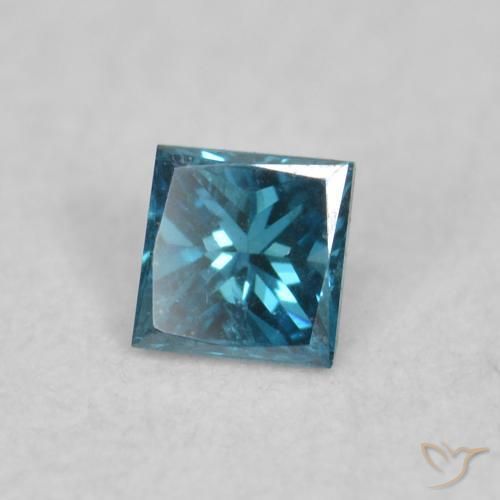 Diamante Azul Natural 0.05ct, Quadrado, VVS-VS