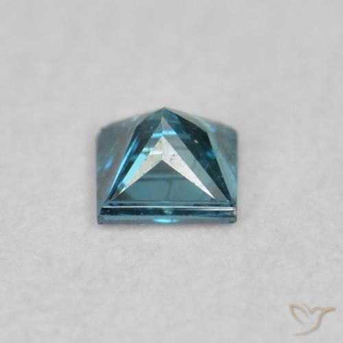 Diamante Azul Natural 0.05ct, Quadrado, VVS-VS