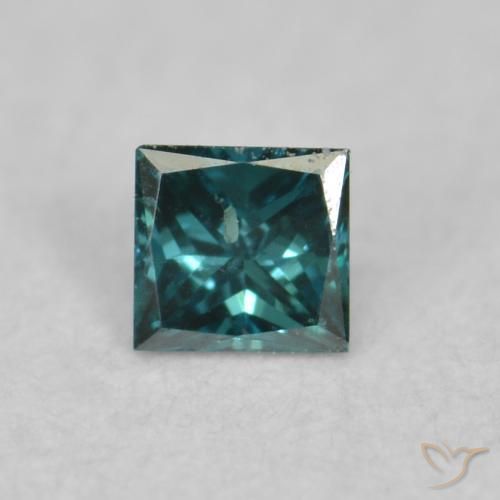 0.03ct Natural Azul Diamante, Quadrado, VVS-VS