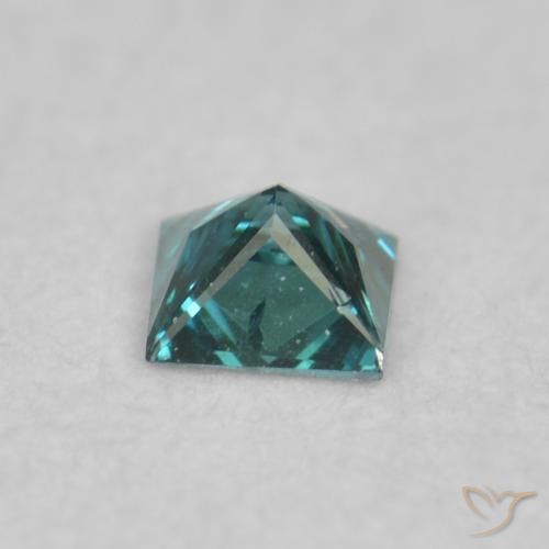 Diamante Azul Natural 0.03ct, Quadrado, VVS-VS