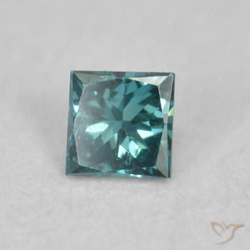 Diamante Verde Natural 0.04ct, Quadrado, VVS-VS
