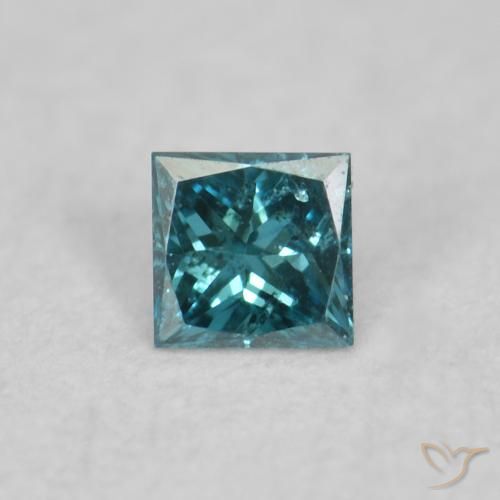 0.02ct Natural Azul Diamante, Quadrado, VVS-VS
