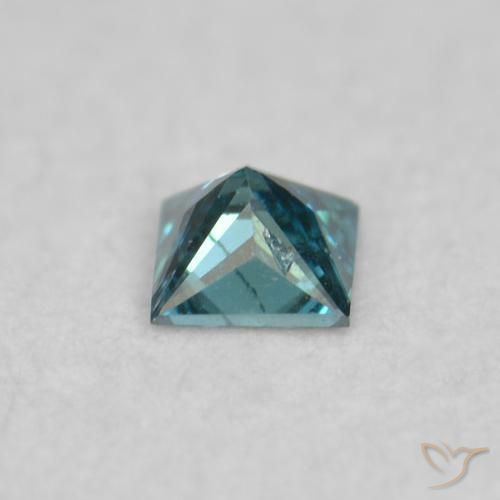 Diamante Azul Natural 0.02ct, Quadrado, VVS-VS