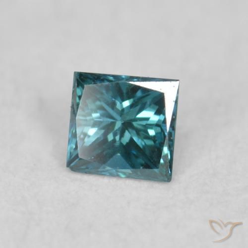 Diamante Azul Natural 0.04ct, Quadrado, VVS-VS