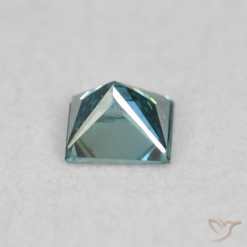 Diamante Azul Natural 0.04ct, Quadrado, VVS-VS