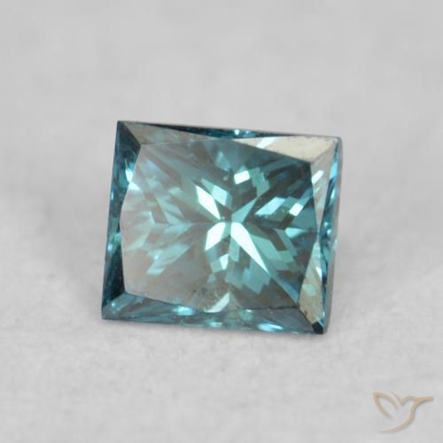 Diamante Azul Natural 0.07ct, Quadrado, VVS-VS