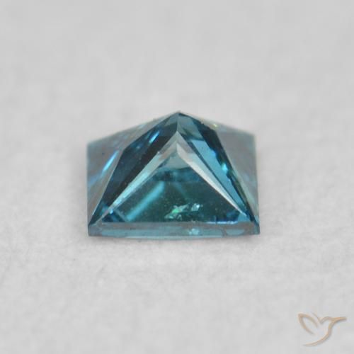 Diamante Azul Natural 0.05ct, Quadrado, VVS-VS