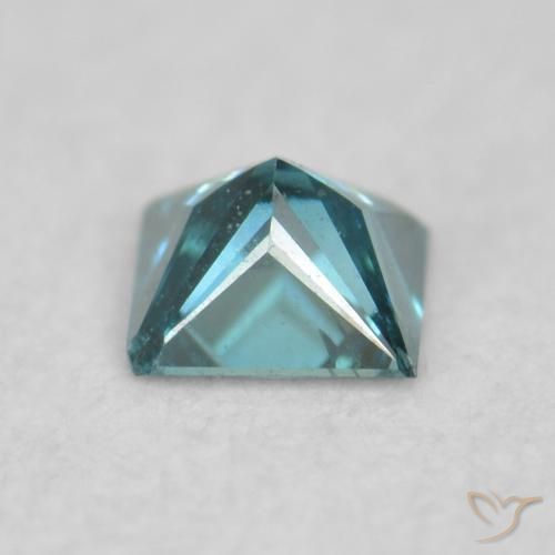 Diamante Azul Natural 0.08ct, Quadrado, VVS-VS