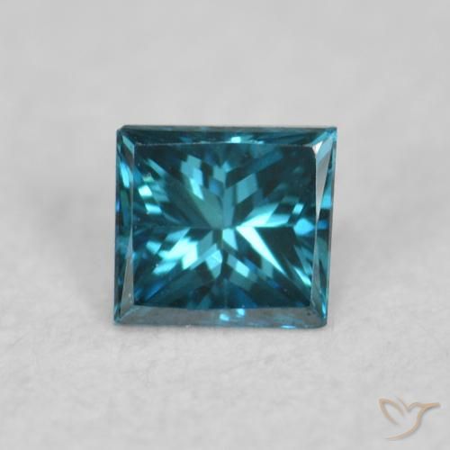 0.06ct Natural Azul Diamante, Quadrado, VVS-VS