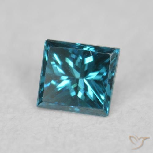 Diamante Azul Natural 0.06ct, Quadrado, VVS-VS