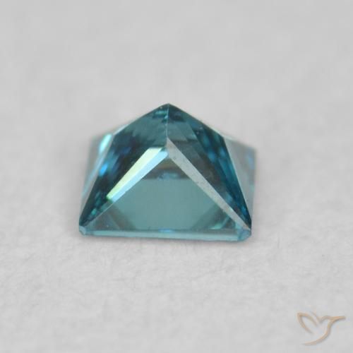 Diamante Azul Natural 0.06ct, Quadrado, VVS-VS