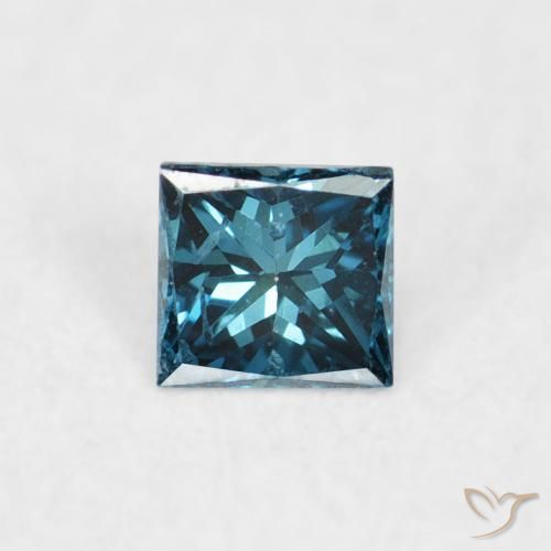 0.06ct Natural Azul Diamante, Quadrado, VVS-VS