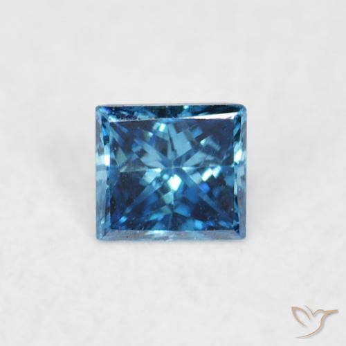 0.05ct Natural Azul Diamante, Quadrado, VVS-VS