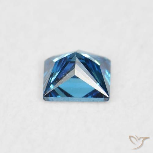 Diamante Azul Natural 0.05ct, Quadrado, VVS-VS