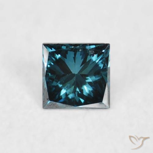 0.07ct Natural Azul Diamante, Quadrado, VS-SI