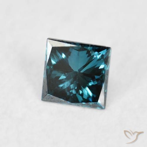 Diamante Azul Natural 0.07ct, Quadrado, VS-SI