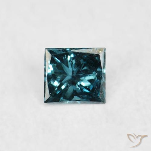 0.03ct Natural Azul Diamante, Quadrado, VVS-VS