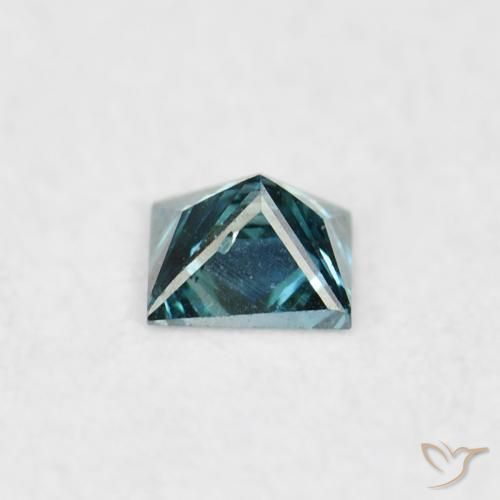 Diamante Azul Natural 0.03ct, Quadrado, VVS-VS