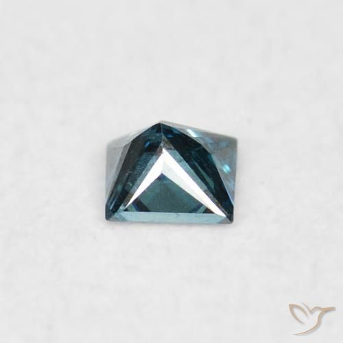 Diamante Azul Natural 0.02ct, Quadrado, VVS-VS