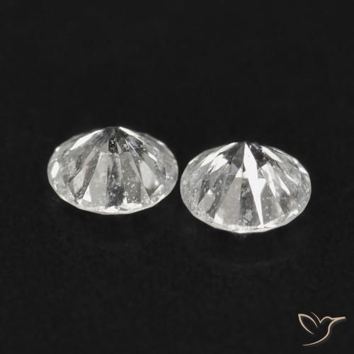 Pedras preciosas de Diamante H natural de 0.07 ct, Redondo, VS-SI