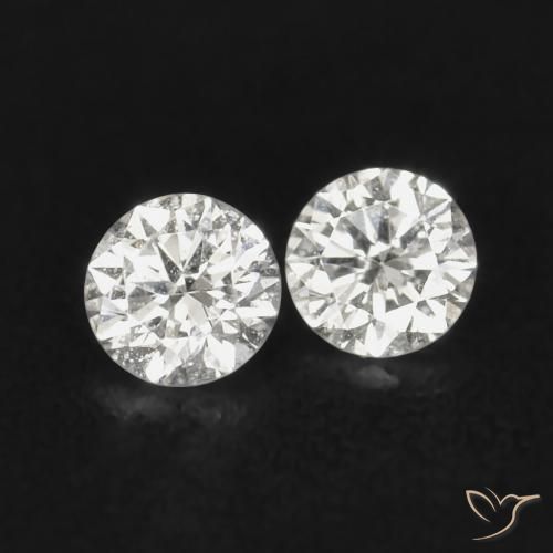 Pedras preciosas de Diamante H natural de 0.05 ct, Redondo, VS-SI