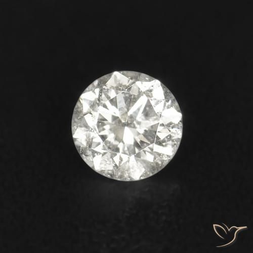 Diamante branco natural 0,02ct, corte redondo, SI