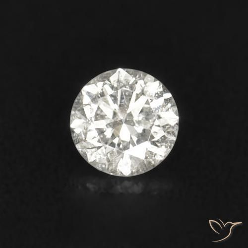 Diamante branco natural 0,02ct, corte redondo, SI