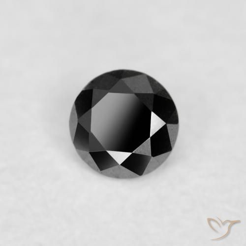 Diamante Preto Natural 0.03ct, Redondo, Opaco