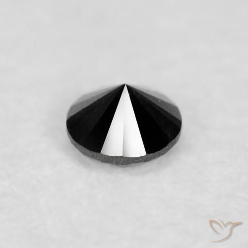 Diamante Preto Natural 0.03ct, Redondo, Opaco