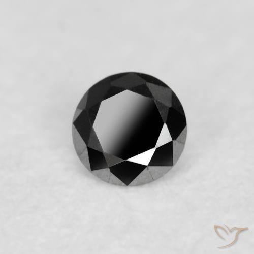 Diamante Preto Natural 0.03ct, Redondo, Opaco