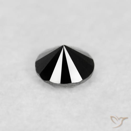 Diamante Preto Natural 0.03ct, Redondo, Opaco