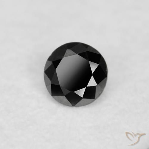 Diamante Preto Natural 0.02ct, Redondo, Opaco