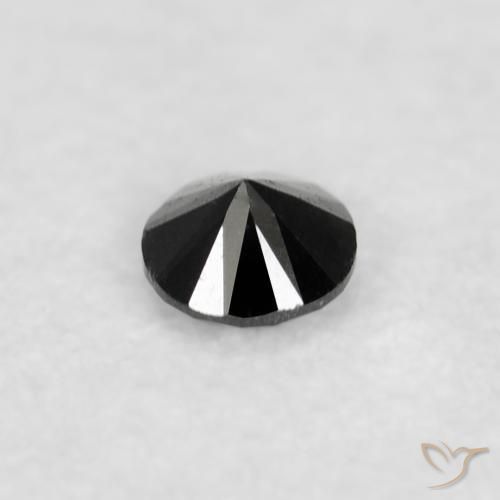 Diamante Preto Natural 0.02ct, Redondo, Opaco