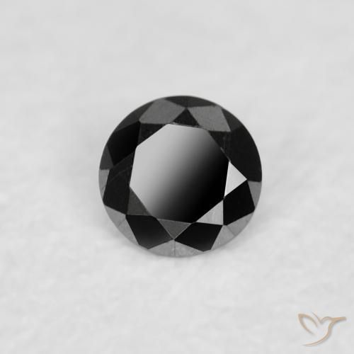 Diamante Preto Natural 0.03ct, Redondo, Opaco