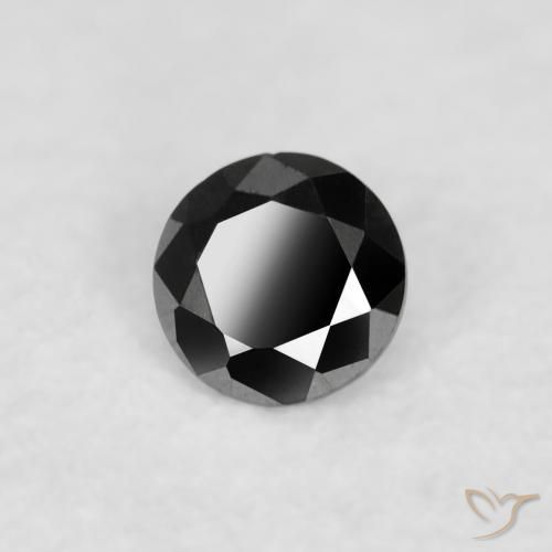 Diamante Preto Natural 0.03ct, Redondo, Opaco