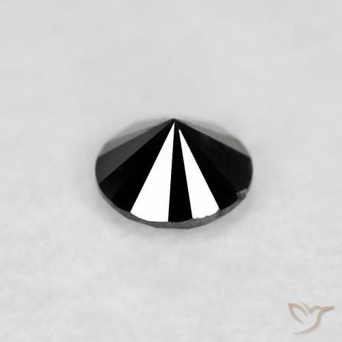 Diamante Preto Natural 0.03ct, Redondo, Opaco