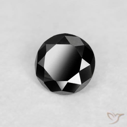 Diamante Preto Natural 0.03ct, Redondo, Opaco