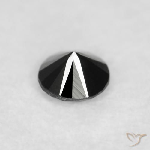 Diamante Preto Natural 0.03ct, Redondo, Opaco