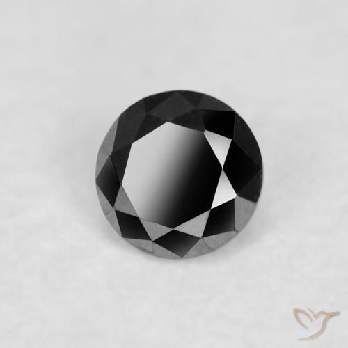 Diamante Preto Natural 0.03ct, Redondo, Opaco