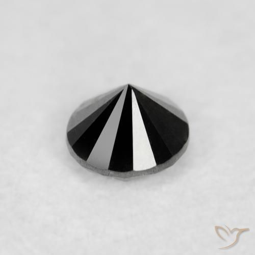 Diamante Preto Natural 0.03ct, Redondo, Opaco