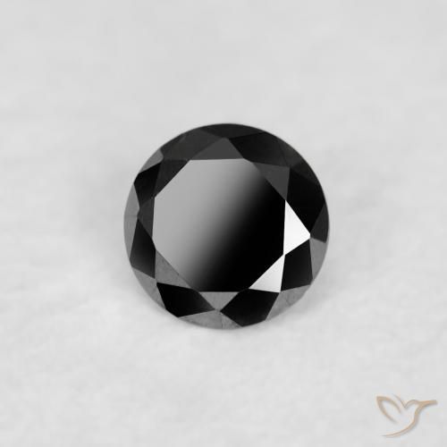 Diamante Preto Natural 0.03ct, Redondo, Opaco
