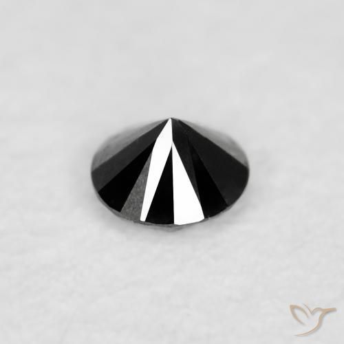 Diamante Preto Natural 0.03ct, Redondo, Opaco