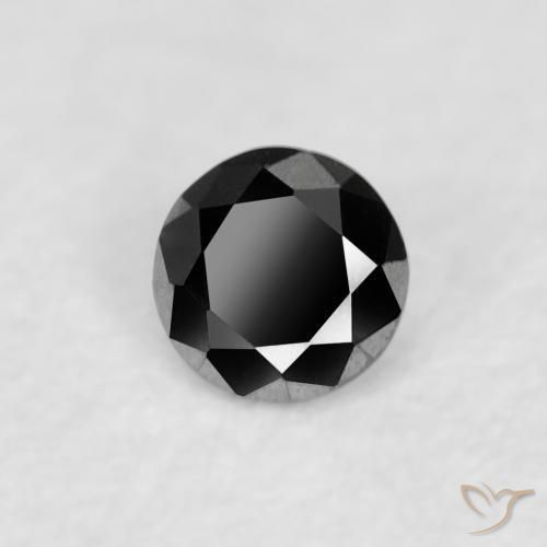 Diamante Preto Natural 0.03ct, Redondo, Opaco