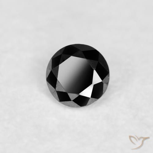 Diamante Preto Natural 0.04ct, Redondo, Opaco