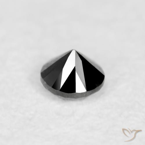 Diamante Preto Natural 0.04ct, Redondo, Opaco
