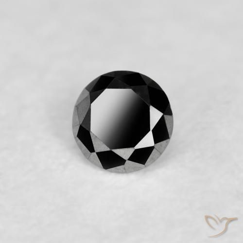 Diamante Preto Natural 0.04ct, Redondo, Opaco