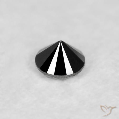 Diamante Preto Natural 0.04ct, Redondo, Opaco