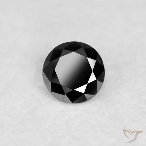 Diamante Preto Natural 0.03ct, Redondo, Transparente