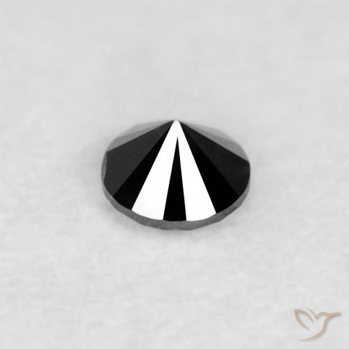 Diamante Preto Natural 0.03ct, Redondo, Transparente